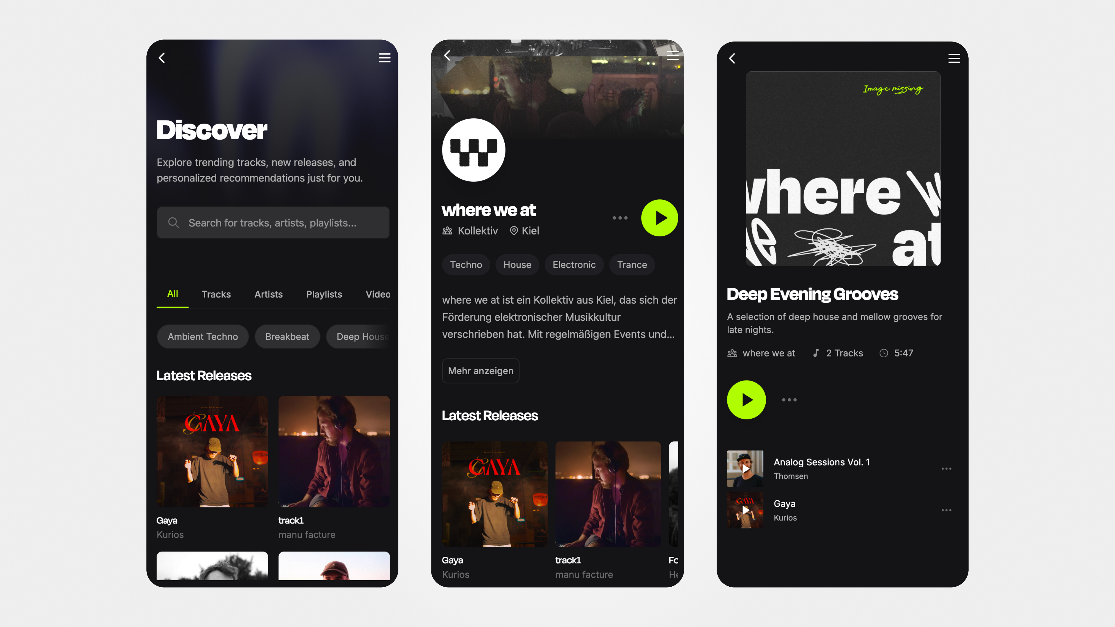 Where we at Web App - discover page