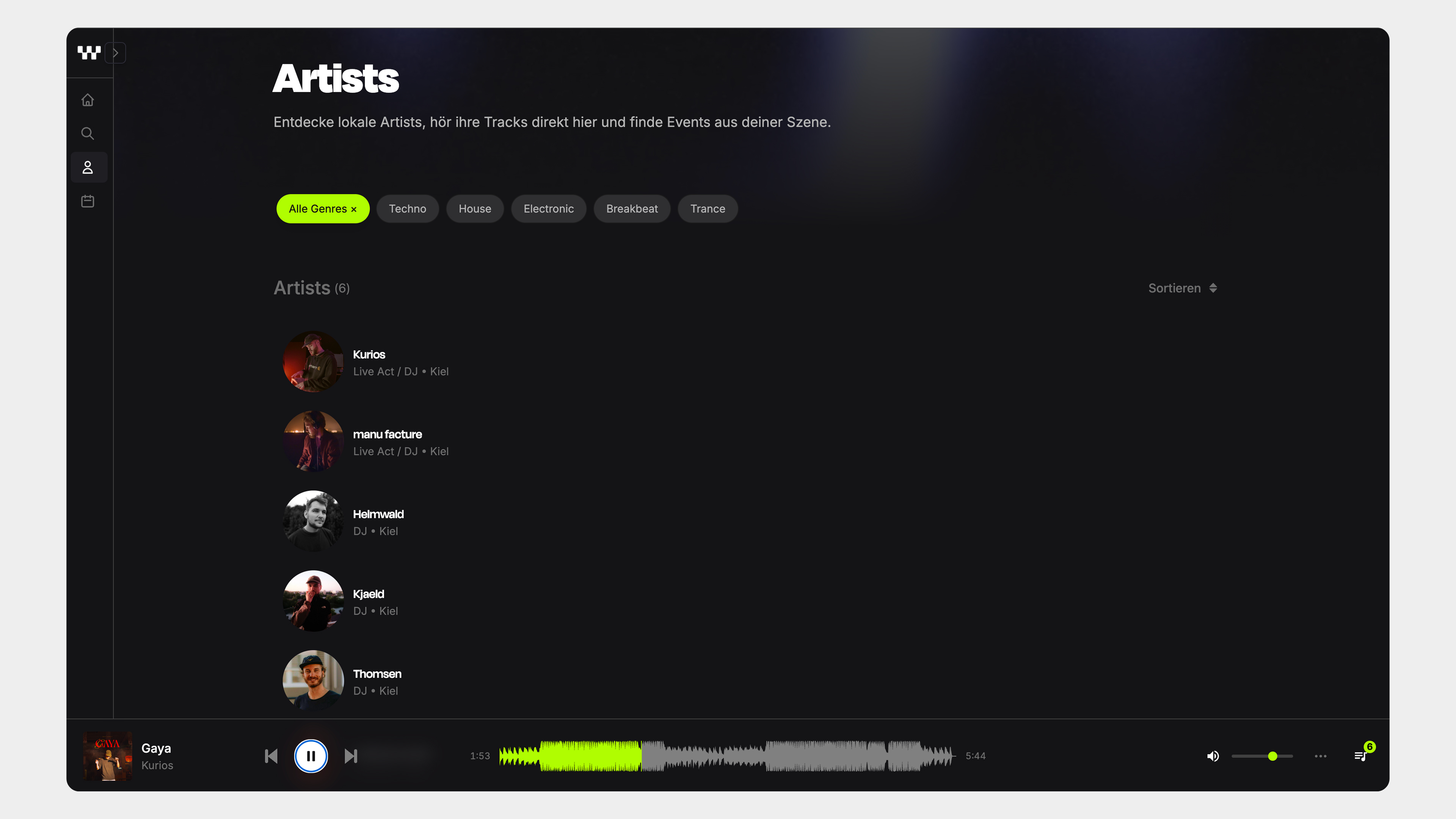 Where we at Web App - start page